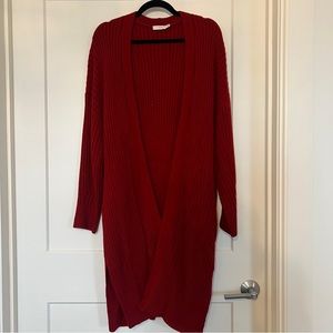 Red Duster Cardigan with pockets